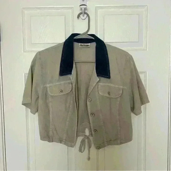 Vintage Nina Piccalino Cropped Safari Style Jacket 80s - Picture 1 of 6